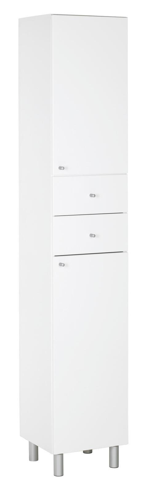 VISOKI ELEMENT  bijela  - bijela/srebrne boje, Konvencionalno, drvni materijal/metal (35/186/33cm) - Xora