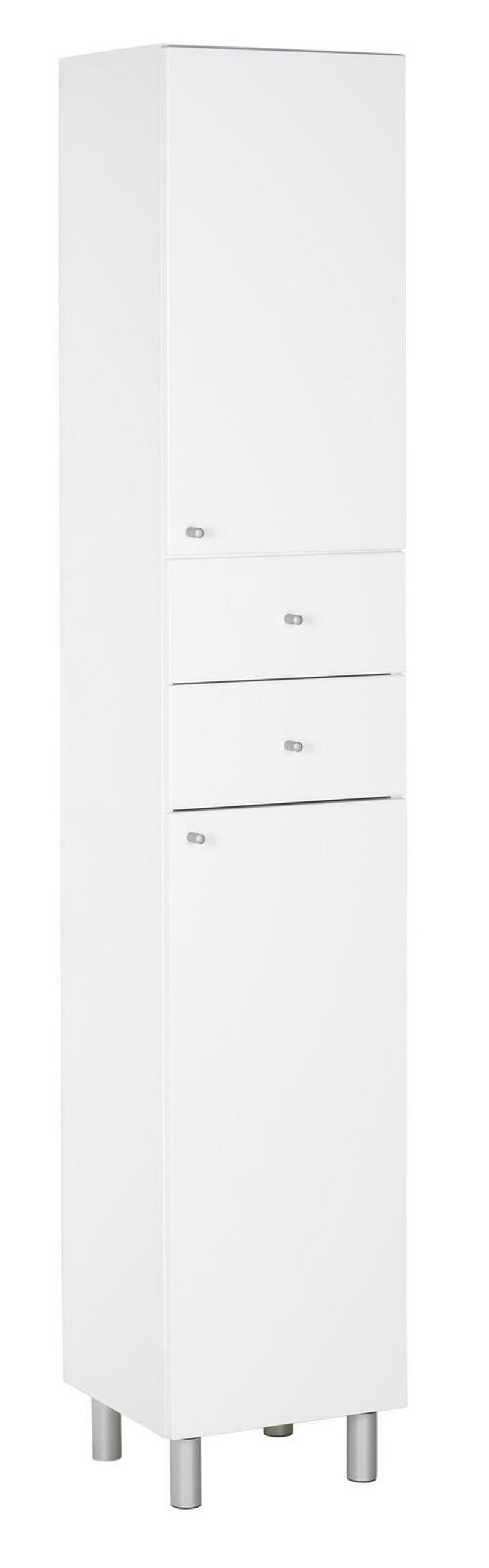 VISOKI ORMAR  bela  - bela visoki sjaj/bela, Konvencionalno, metal/drvo (35/186/33cm) - Xora
