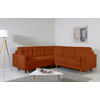 ECKSOFA Noret Terracotta  - Buchefarben/Terracotta, Design, Holz/Textil (242/242cm) - MID.YOU