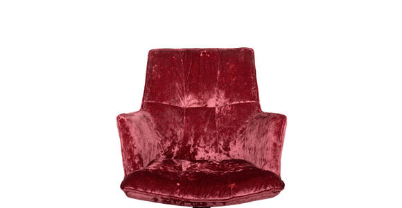 ARMLEHNSTUHL  Stoffauswahl, Sitzfläche 360° drehbar, automatische Rückholfunktion Samt  - Beere/Schwarz, Design, Textil/Metall (59/89,5/63cm) - Novel