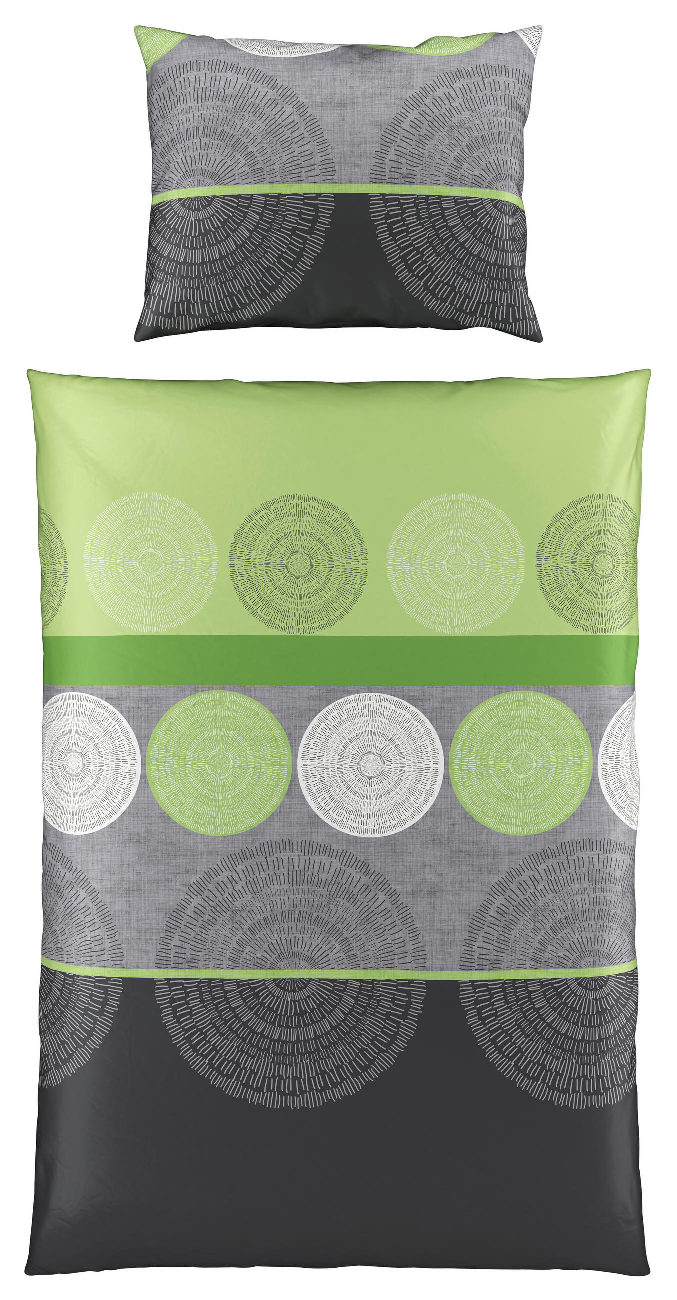 Satin Bettwäsche 140x200 Cm Denise Baumwolle Grün