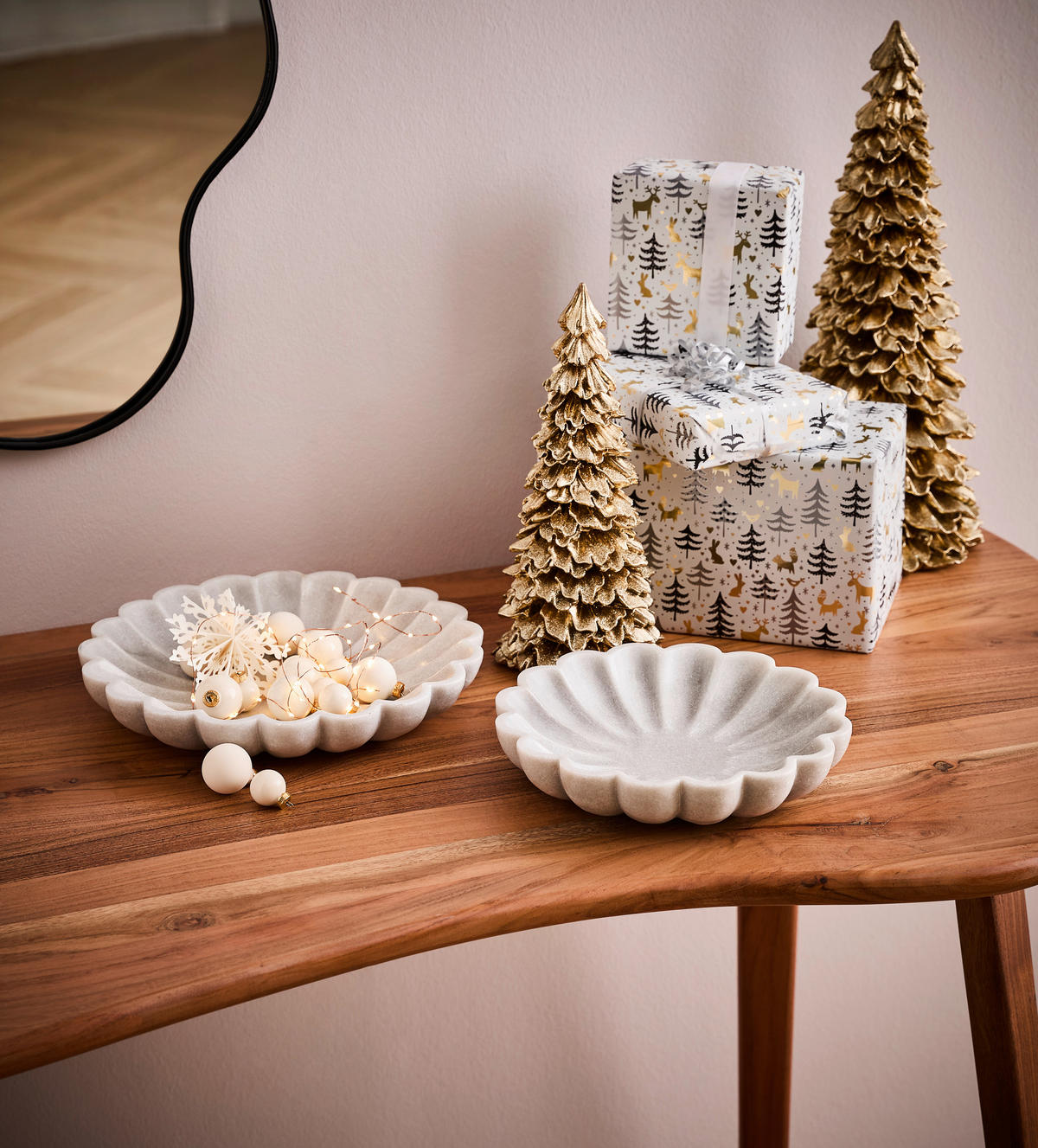 DEKOSCHALE - Weiß, Trend, Stein (30/5cm) - Ambia Home