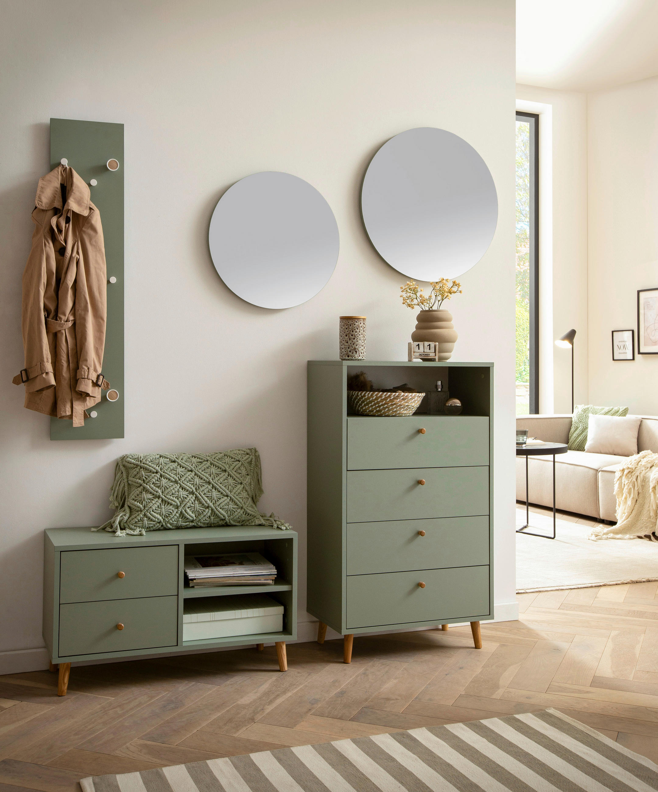 HIGHBOARD in 60,2/104,4/33,05 cm - Grün, Design, Holz/Holzwerkstoff (60,2/104,4/33,05cm) - MID.YOU