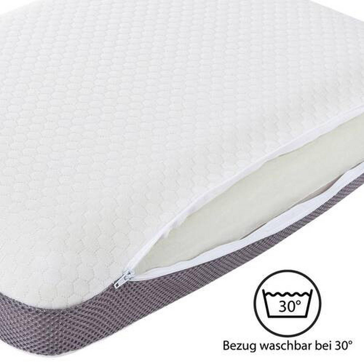 NACKENSTÜTZKISSEN 40/60 cm  - Weiß, Basics, Textil (40/60cm) - MID.YOU