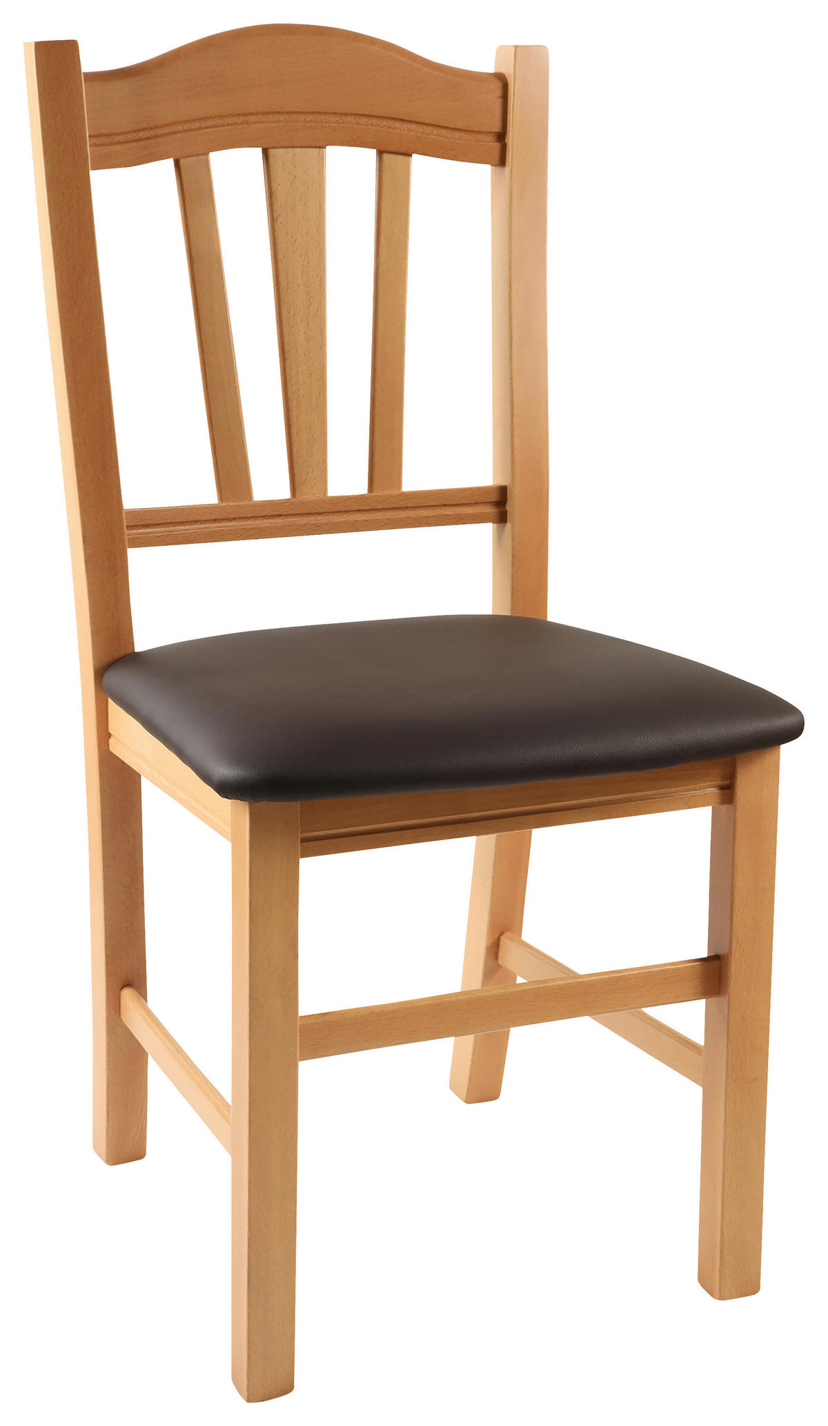 STOL, les, tekstil barve bukve  - temno rjava/barve bukve, Konvencionalno, tekstil/les (46/95,5/50,5cm) - Landscape