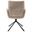ARMLEHNSTUHL  in Stahl Webstoff  - Creme/Schwarz, Design, Textil/Metall (62/92/65cm) - Novel