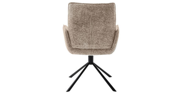 ARMLEHNSTUHL  in Stahl Webstoff  - Creme/Schwarz, Design, Textil/Metall (62/92/65cm) - Novel