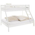 ETAGENBETT 140/200 cm Weiß  - Buchefarben/Weiß, KONVENTIONELL, Holz (140/200cm) - Xora