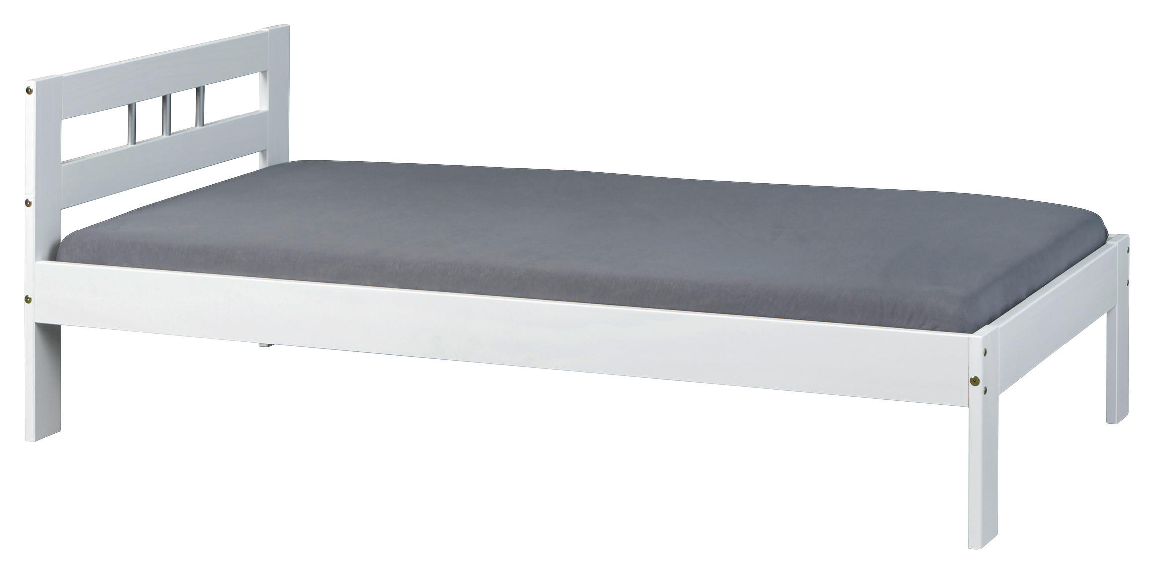 BETT 90/200 cm  in Weiss   - Weiss, Konventionell, Holz (90/200cm) - MID.YOU