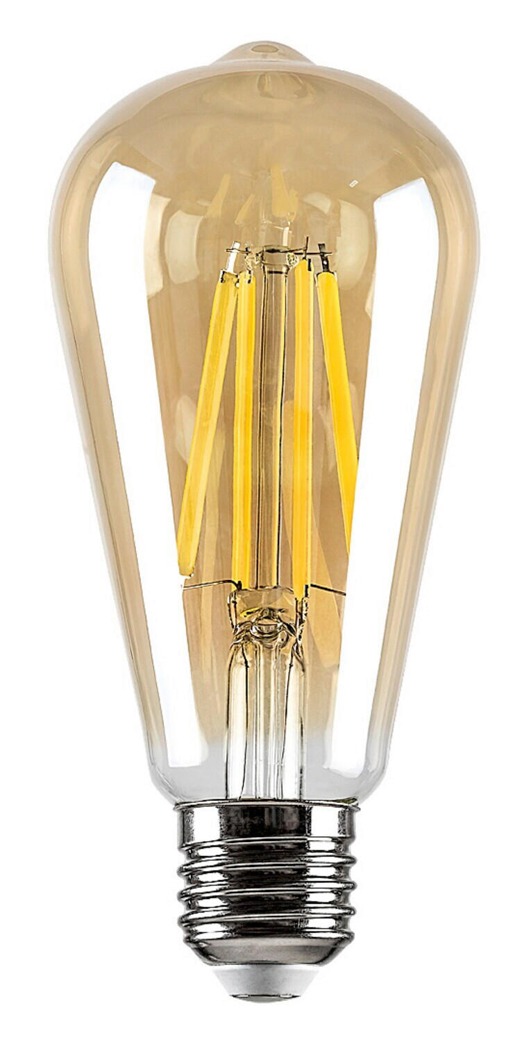 LED FILAMENT SIJALICA - boja ćilibara, Osnovno, staklo (6.4/14,3cm)