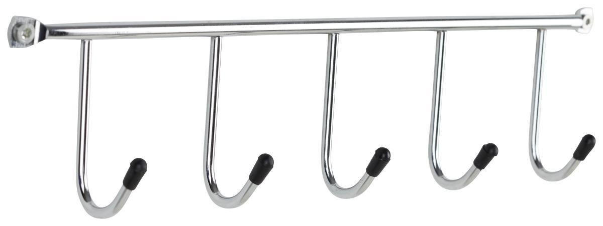 CUIER DE PERETE CU CÂRLIGE - culoare crom, metal (34/6/3cm) - Modern Living