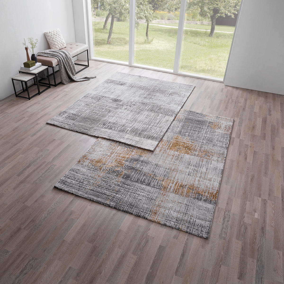 VINTAGE-TEPPICH 133/190 cm Grau  - Grau, Design, Textil (133/190cm) - Novel