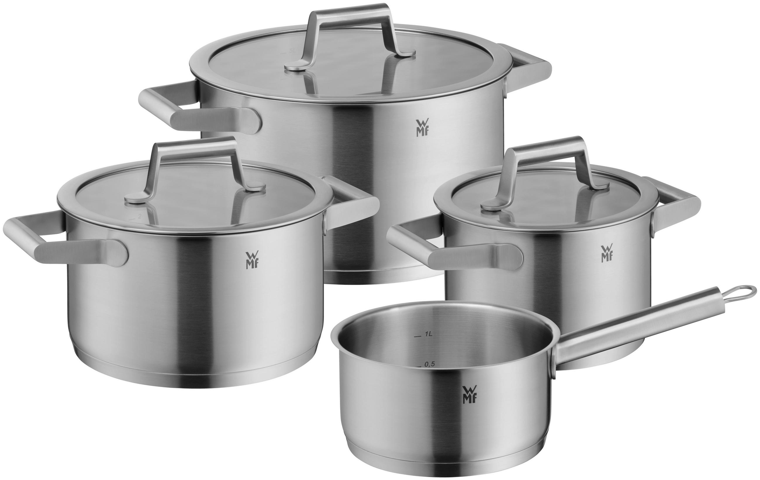 KOCHTOPFSET Comfort Line 4-teilig  - Silberfarben, Basics, Glas/Metall - WMF