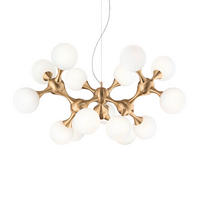 HÄNGELEUCHTE Nodi 105/83-240 cm   - Messingfarben, Design, Glas/Metall (105/83-240cm) - Ideal Lux
