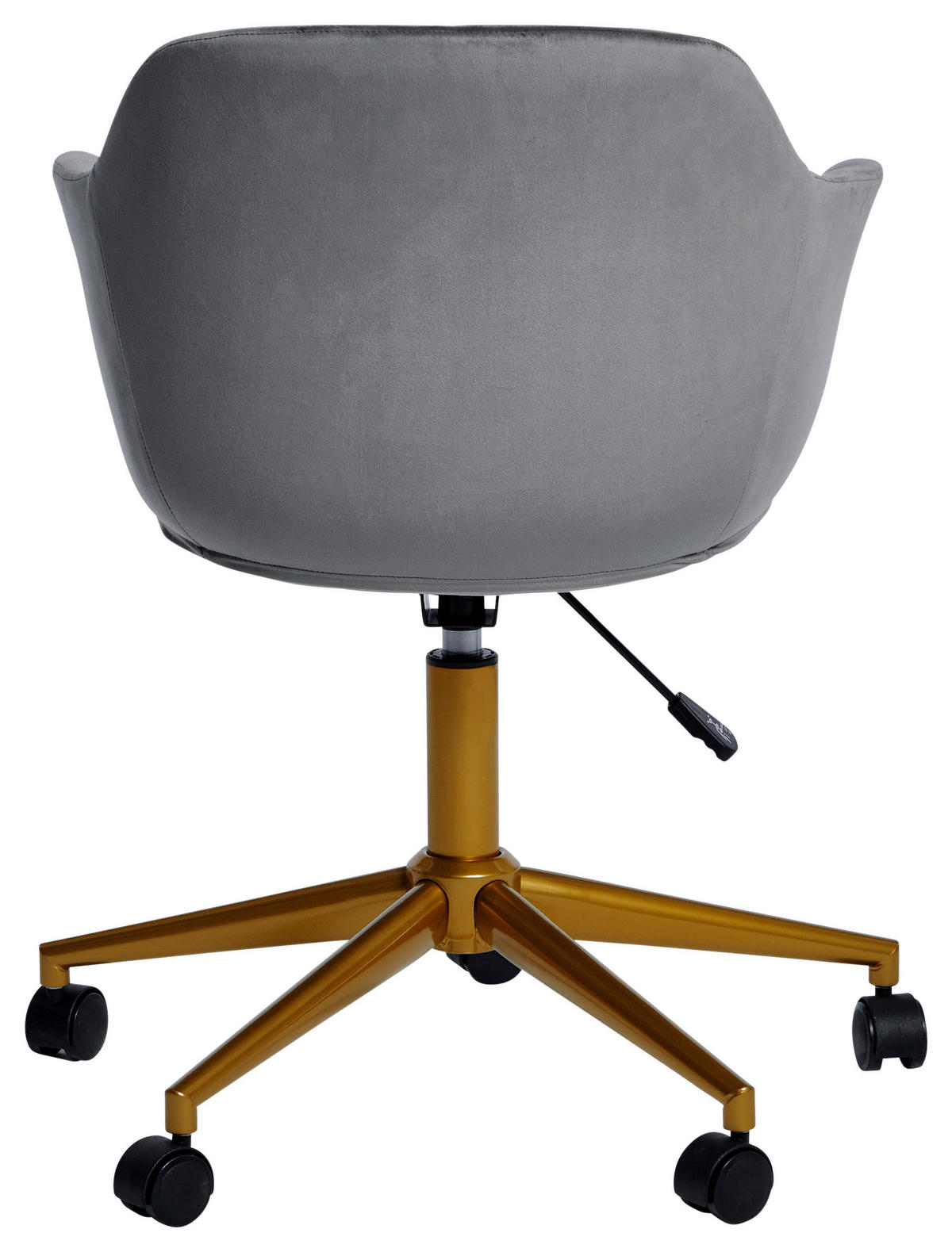 DREHSTUHL  in Samt Grau, Goldfarben  - Goldfarben/Grau, Modern, Kunststoff/Textil (56,5/59/78-87cm) - Livetastic