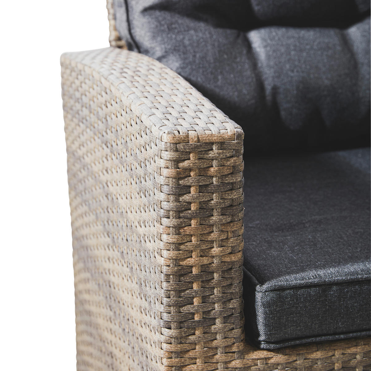 DINING-LOUNGESET 177/231 cm Eisen  - Dunkelgrau/Grau, MODERN, Glas/Kunststoff (177/231cm) - Ambia Garden