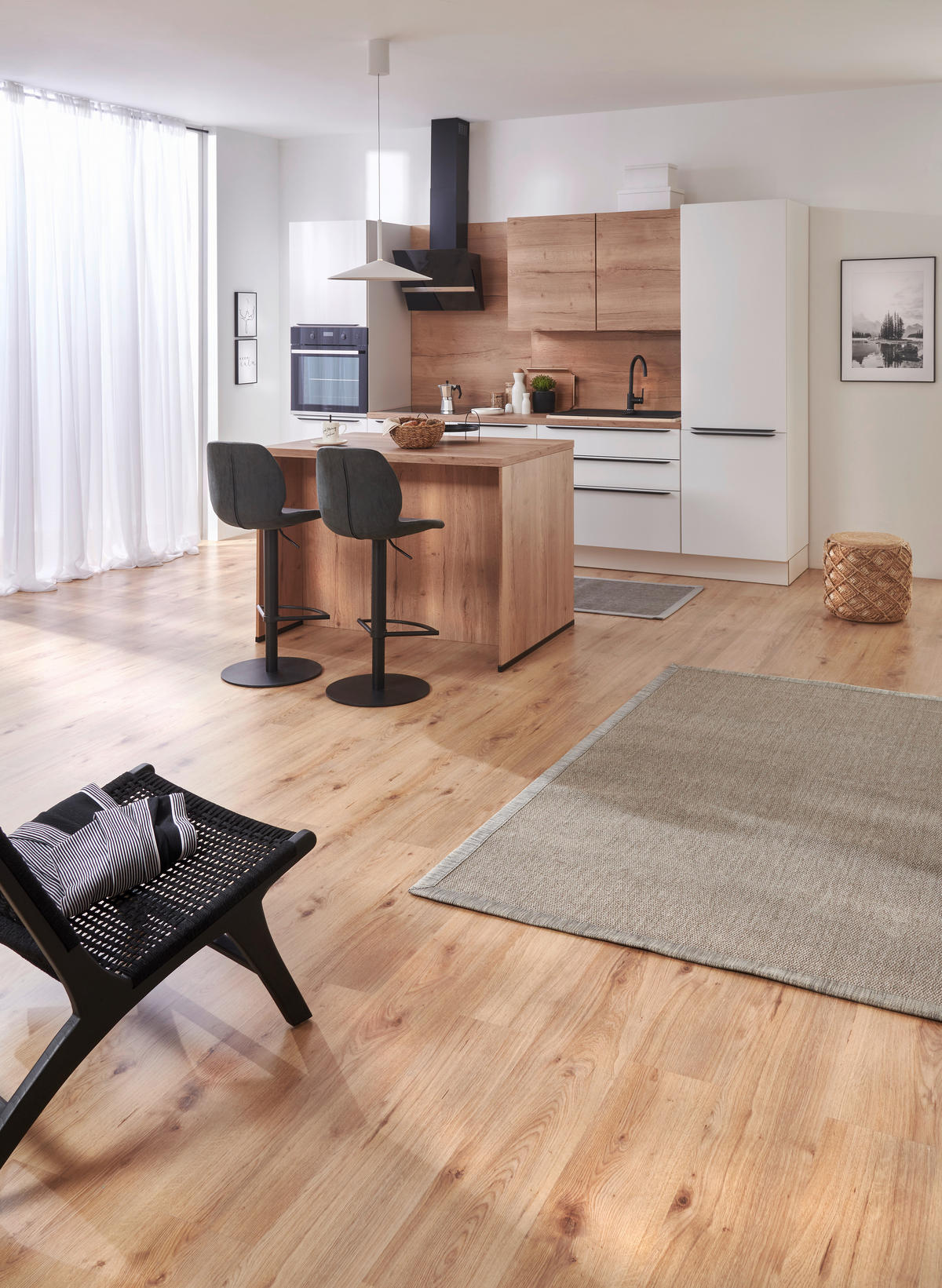 VESTAVNÁ KUCHYŇ - bílá, Design, kompozitní dřevo - Celina