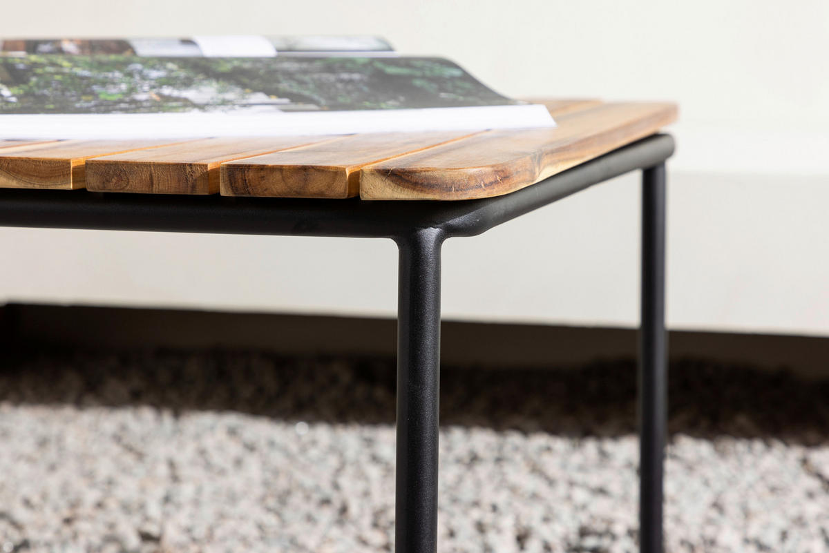 LOUNGETISCH 100/65/40 cm Holz, Metall  - Naturfarben, KONVENTIONELL, Holz/Metall (100/65/40cm) - Gardenson