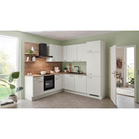 ECKKÜCHE 225/245 cm  in Eichefarben, Magnolie  - Edelstahlfarben/Eichefarben, Design, Holzwerkstoff/Metall (225/245cm) - Celina