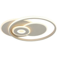 DECKENLEUCHTE 50/42,5/6,5 cm   - Sandfarben/Weiß, Trend, Kunststoff/Metall (50/42,5/6,5cm) - Novel