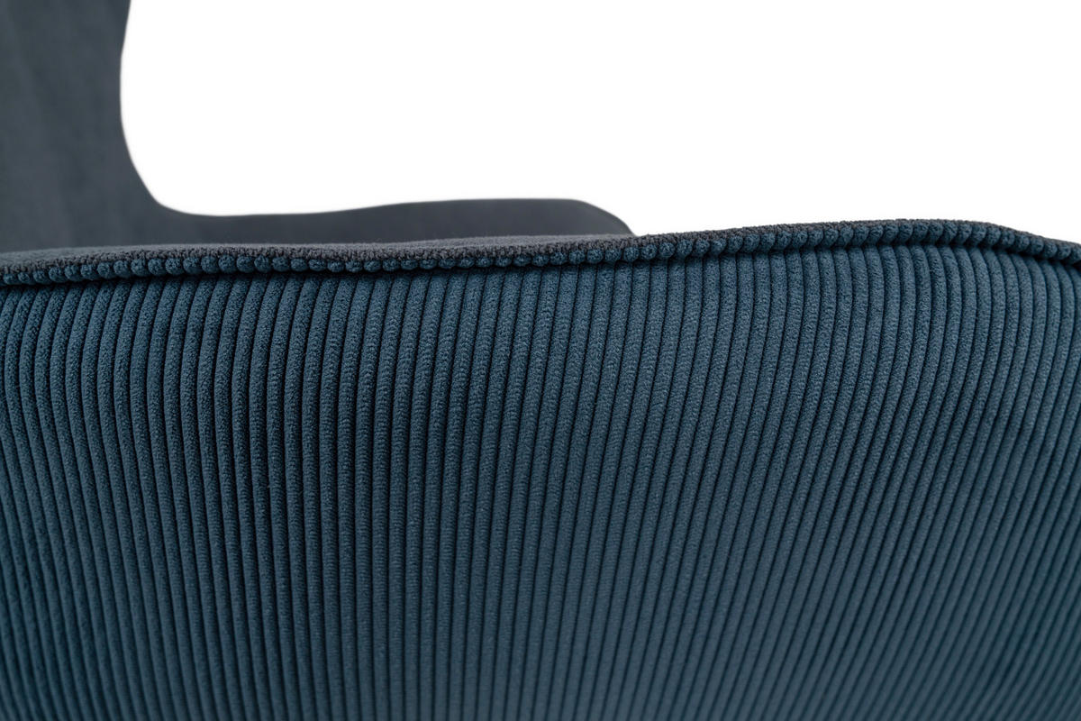 STUHL  in Edelstahl Cord Textil  - Dunkelgrau/Schwarz, MODERN, Textil/Metall (57/93/64cm) - MID.YOU