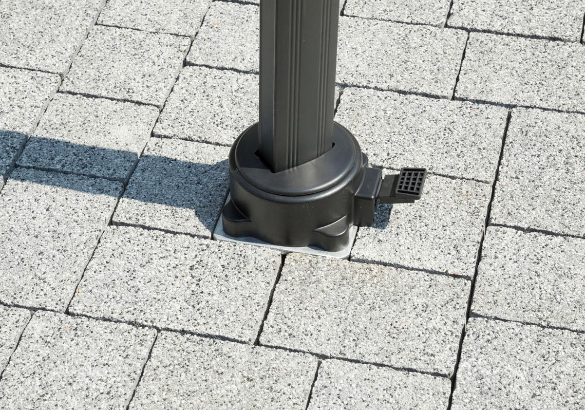 SONNENSCHIRMSTÄNDER Silberfarben  - Silberfarben, Basics, Metall (25/25/45cm) - Schneider