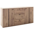 SIDEBOARD  in 180/92/44 cm  - Eichefarben/Anthrazit, KONVENTIONELL, Holzwerkstoff/Metall (180/92/44cm) - Cantus