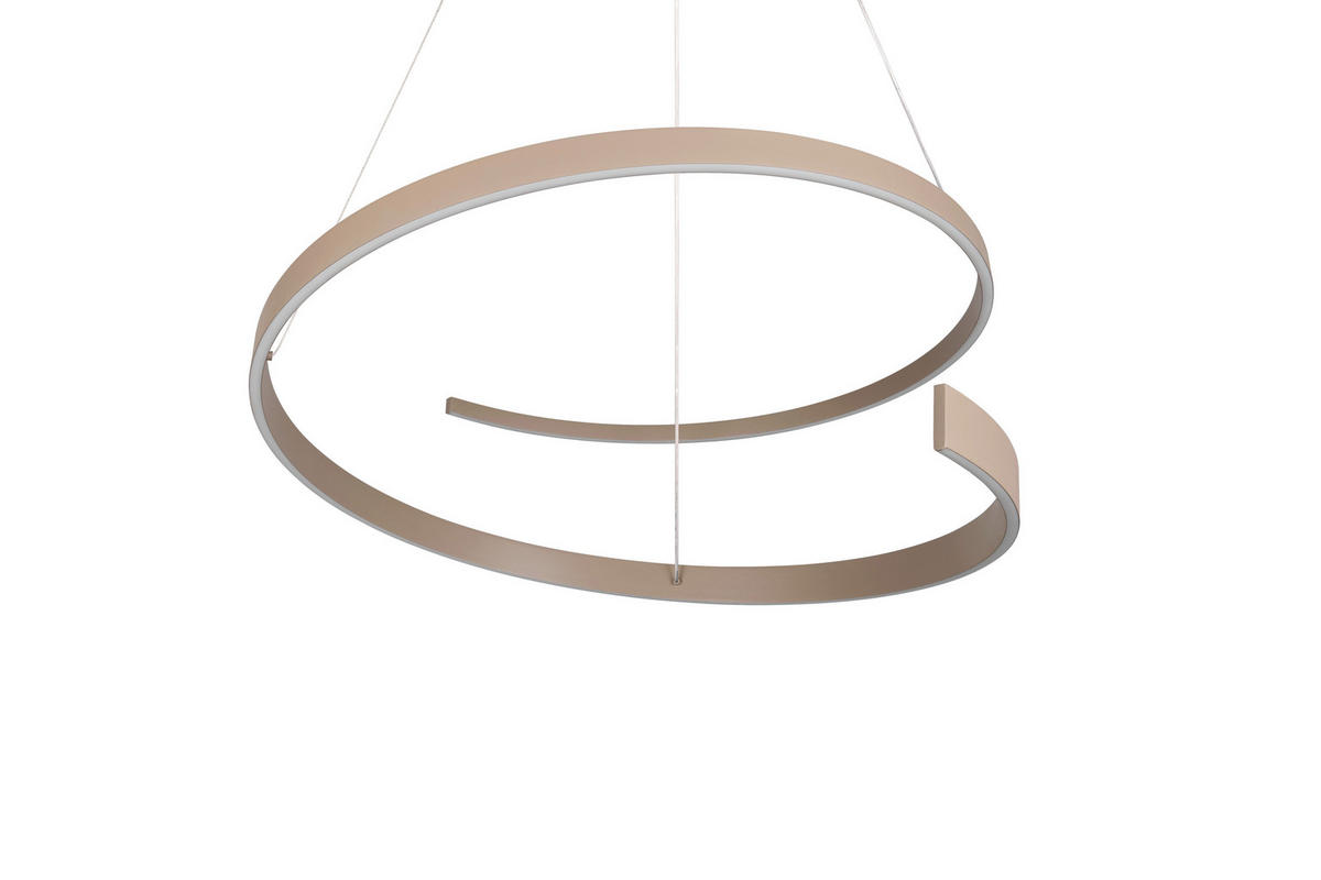 LED-HÄNGELEUCHTE 75/200 cm  - Taupe, Design, Metall (75/200cm) - Cinque