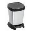 KOSMETIKEIMER PASO 6 L  - Silberfarben/Schwarz, Basics, Kunststoff (23,4/21,9/29,5cm) - Rotho