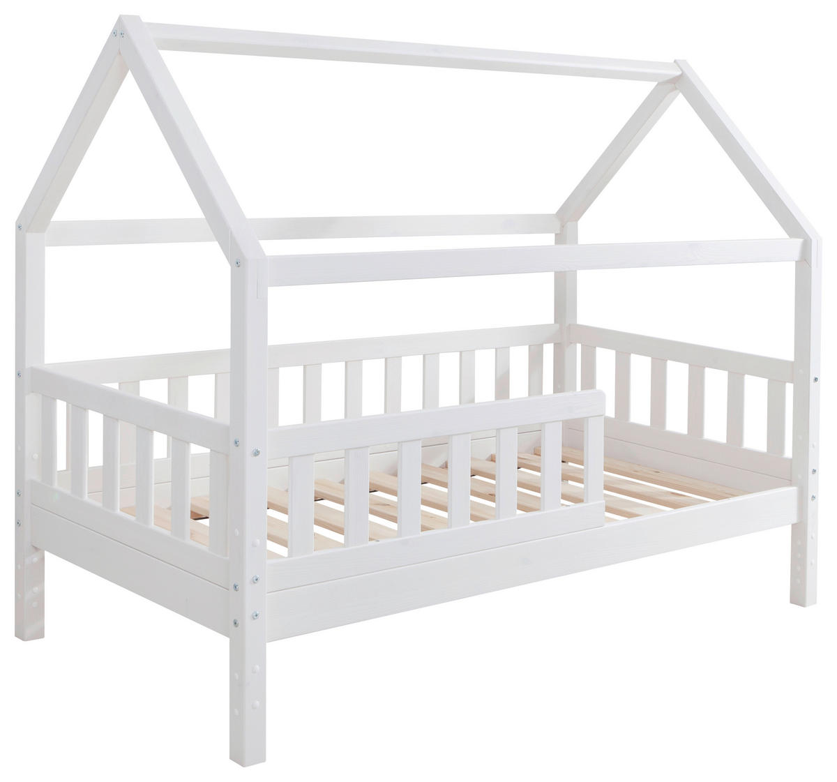HAUSBETT 80/160 cm Weiss  - Weiss, Modern, Holz/Textil (80/160cm) - MID.YOU