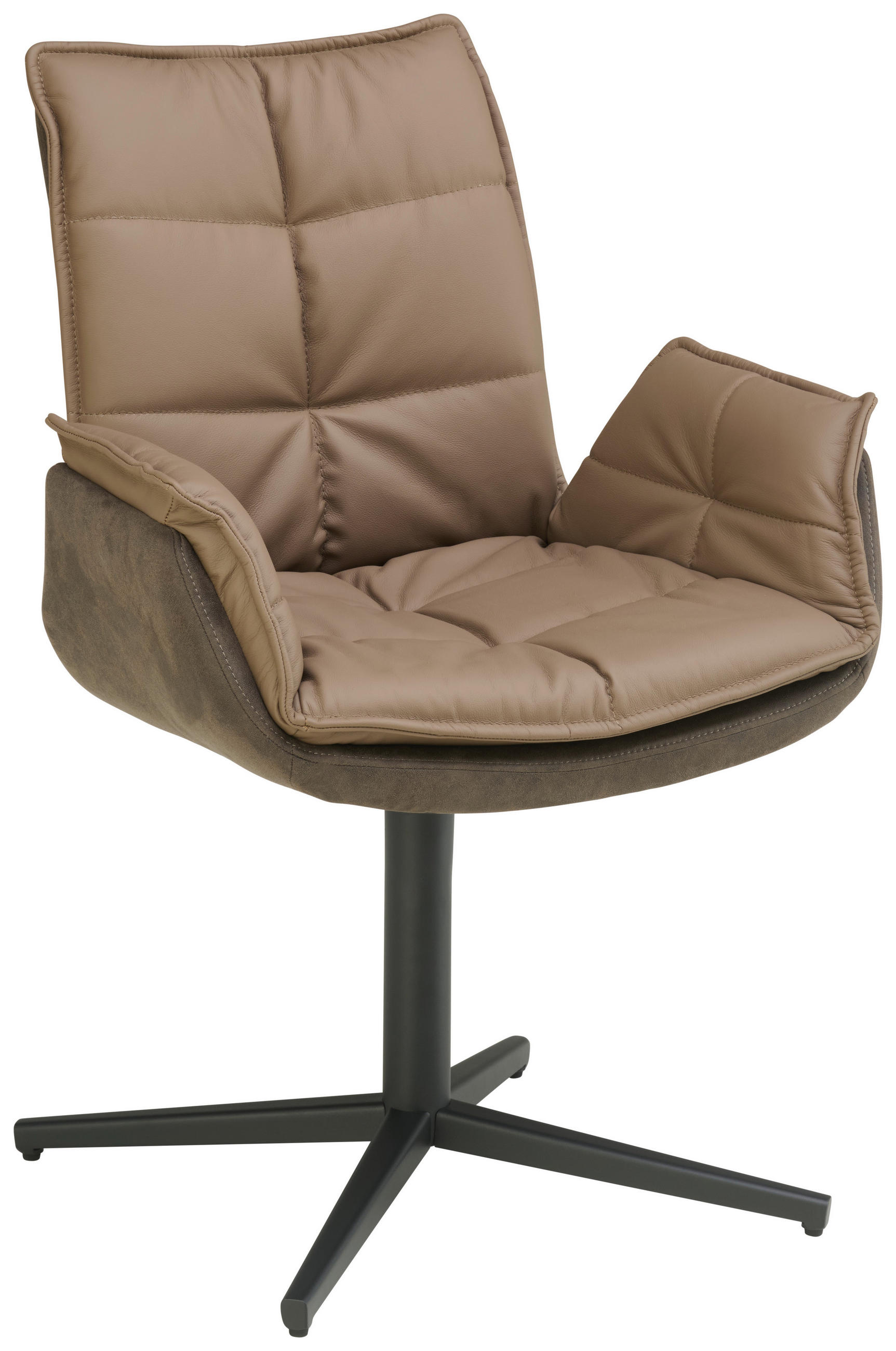 Livetastic Armlehnstuhl Braun, Schwarz 65x88x65 cm