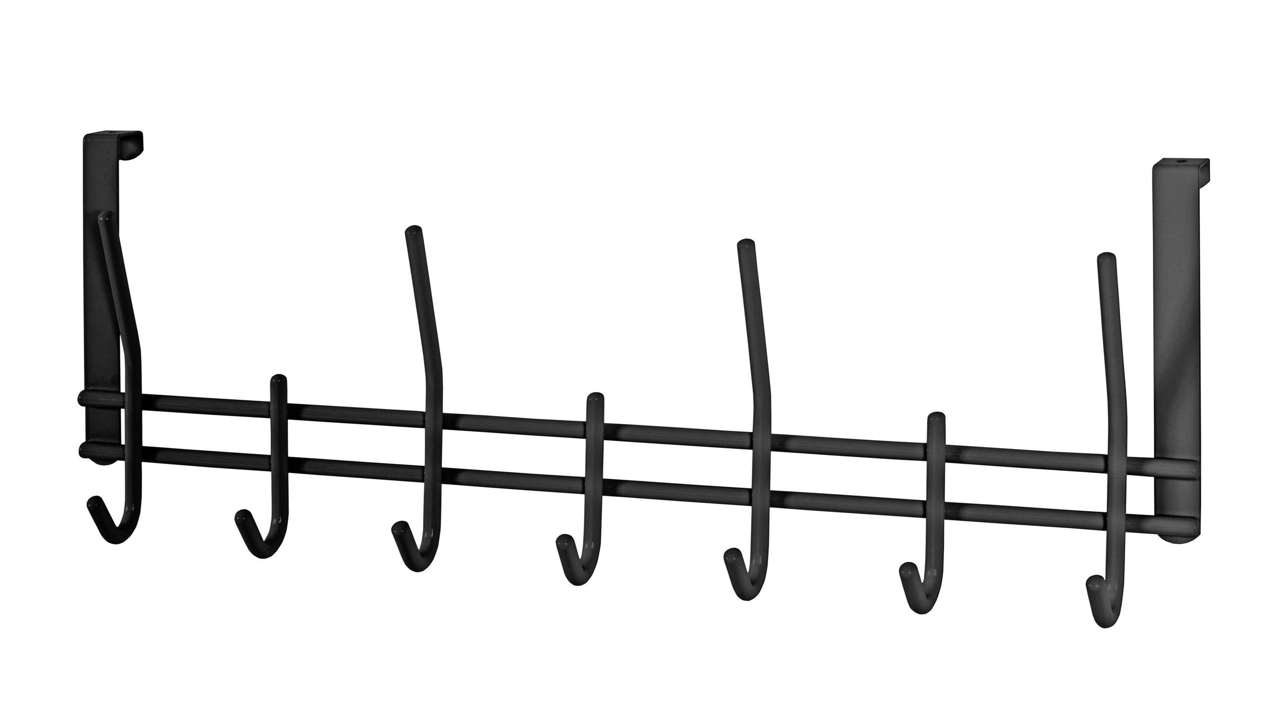 TÜRGARDEROBE  in Schwarz  - Schwarz, Metall (54/20/7cm)