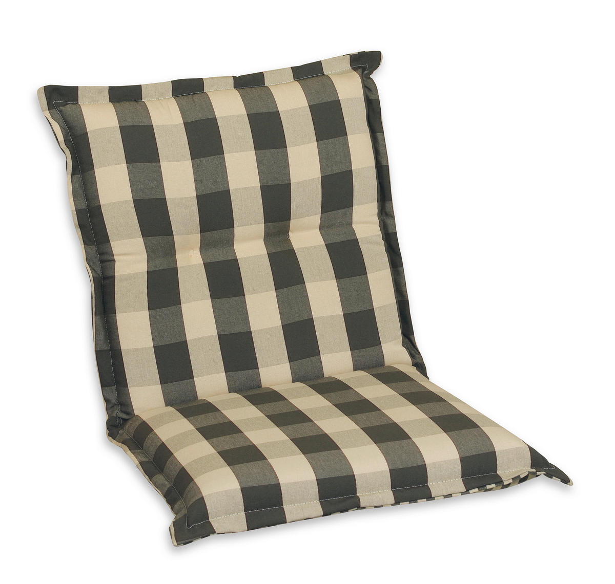 SESSELAUFLAGE Karo  - Beige/Grau, Basics, Textil (50/9/100cm)