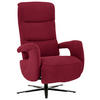 RELAXSESSEL in Textil Rot  - Rot/Schwarz, Design, Textil/Metall (71/112/83cm) - Beldomo Style