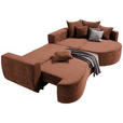 ECKSOFA Braun Chenille  - Schwarz/Braun, Design, Kunststoff/Textil (307/194cm) - Carryhome