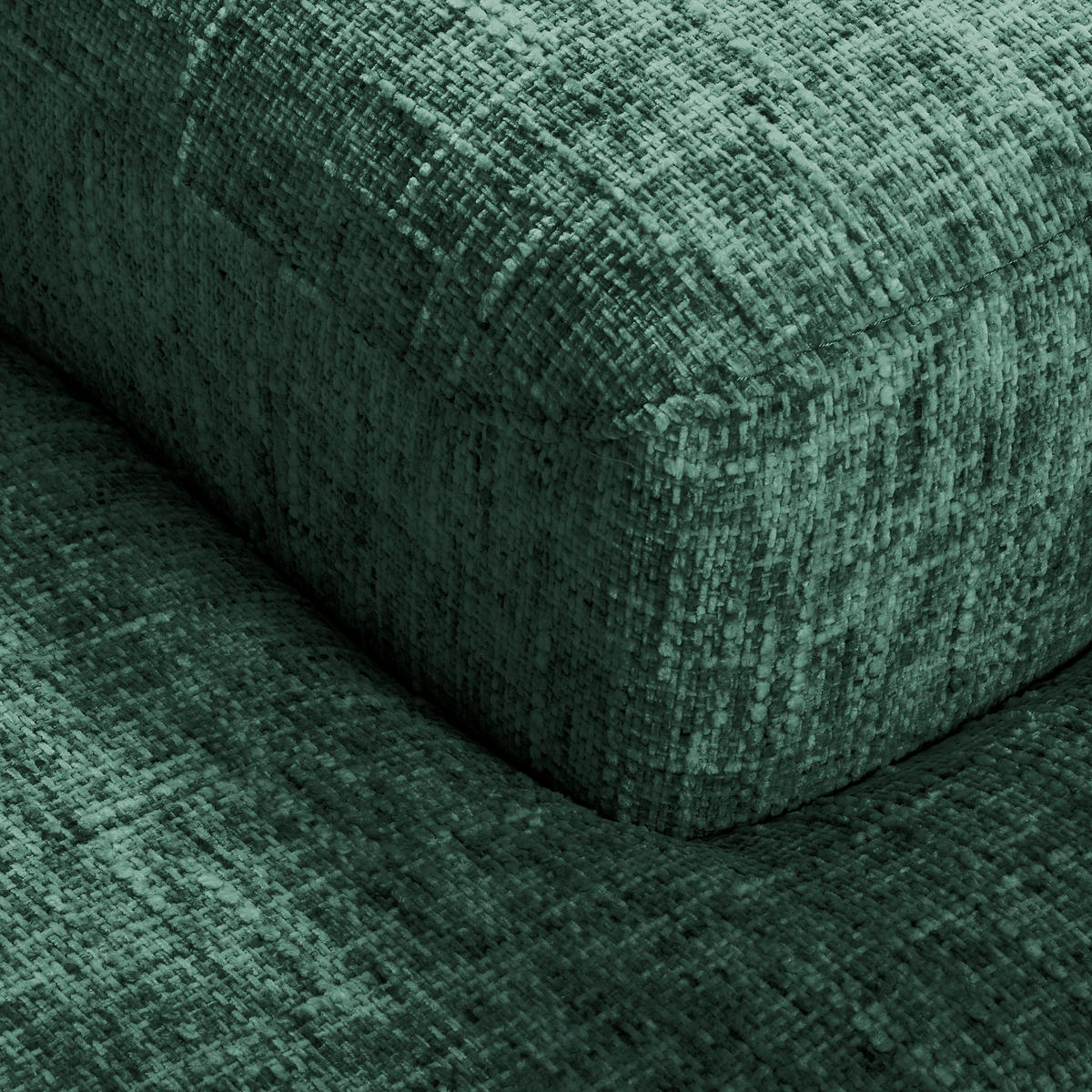 ECKSOFA PORTLAND in Struktur Grün Kopfteilverstellung  187/295 cm  - Schwarz/Grün, Design, Holz/Textil (187/295cm) - Livetastic