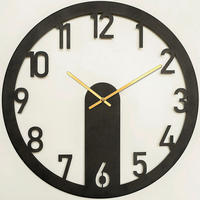 WANDUHR Schwarz, Goldfarben 48/48/0,12 cm  - Goldfarben/Schwarz, LIFESTYLE, Metall (48/48/0,12cm)