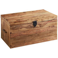 TRUHE Holz Sheesham Hartholz  - Hellbraun/Naturfarben, Natur, Holz (80/40/40cm) - Landscape