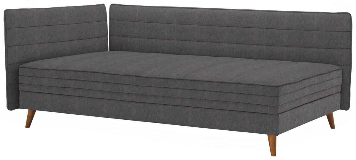 LIEGE in Dunkelgrau  - Dunkelgrau, MODERN, Holz/Textil (210/84/130cm) - Joka