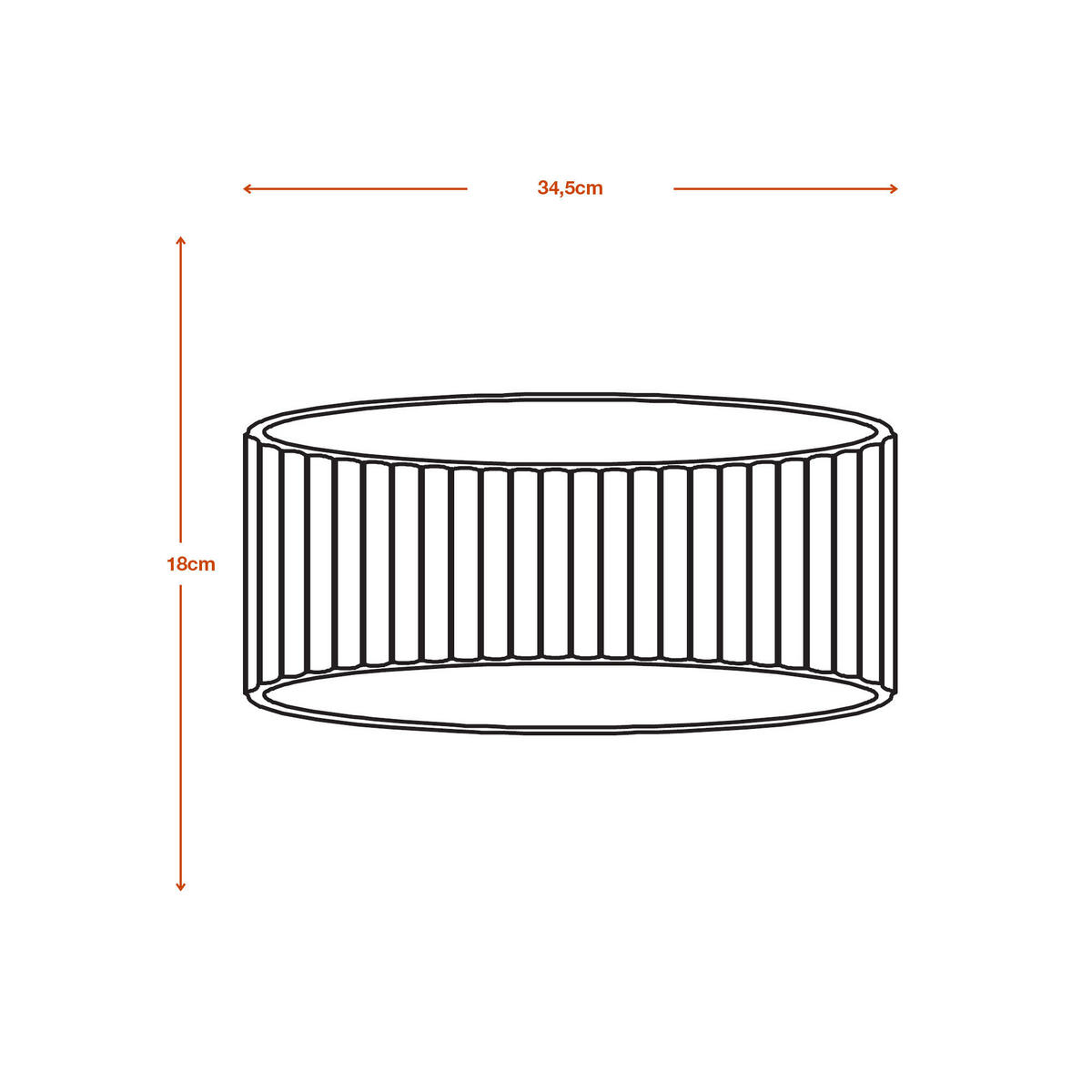 WANDLEUCHTE 34,5/13,6/18 cm   - Weiß, Natur, Stein (34,5/13,6/18cm) - Ledvance
