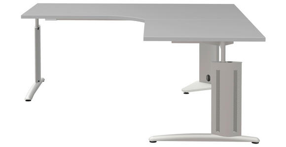 ECKSCHREIBTISCH 180/180/70-82 cm in Anthrazit, Grau, Alufarben - Anthrazit/Alufarben, KONVENTIONELL, Holzwerkstoff/Metall (180/180/70-82cm) - Moderano
