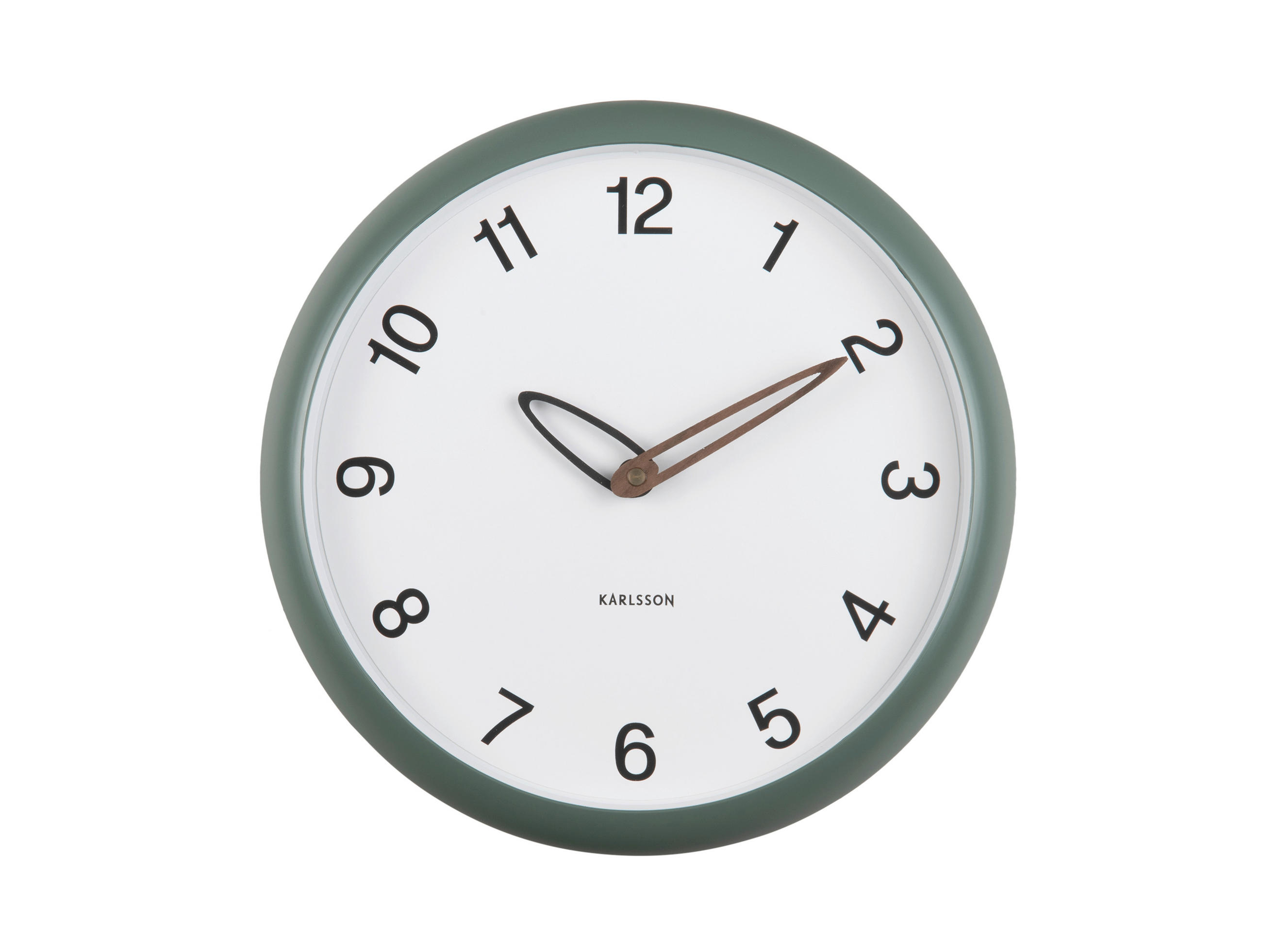 WANDUHR Grün  - Grün, Basics, Kunststoff (30cm) - Karlsson