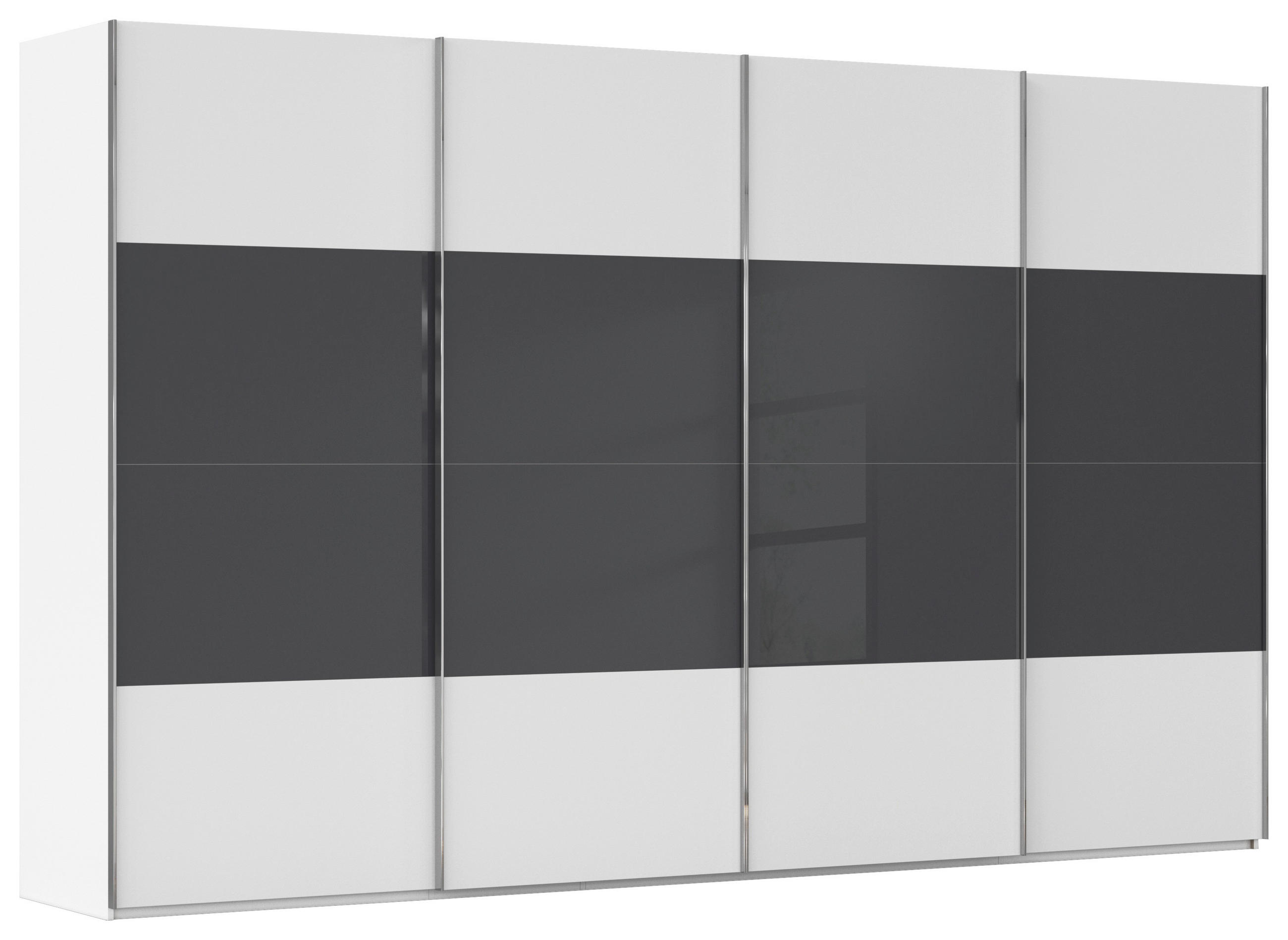 Novel Schwebetürenschrank Saligo Schwarz, Weiß 361x223x68 cm