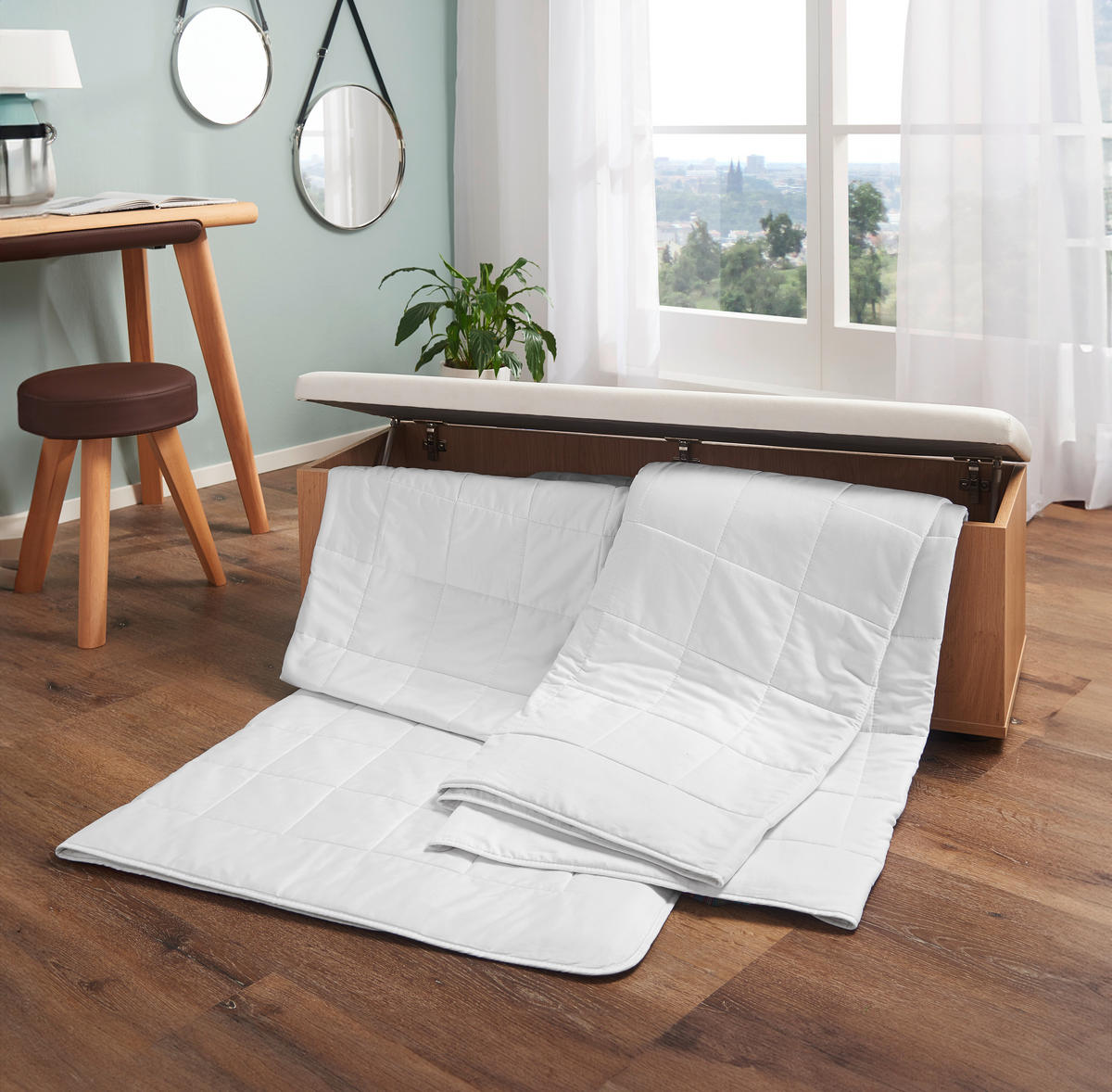 LETNJI JORGAN SARI SUPERLIGHT 135/200 cm  - bela, Osnovno, tekstil (135/200cm) - Billerbeck