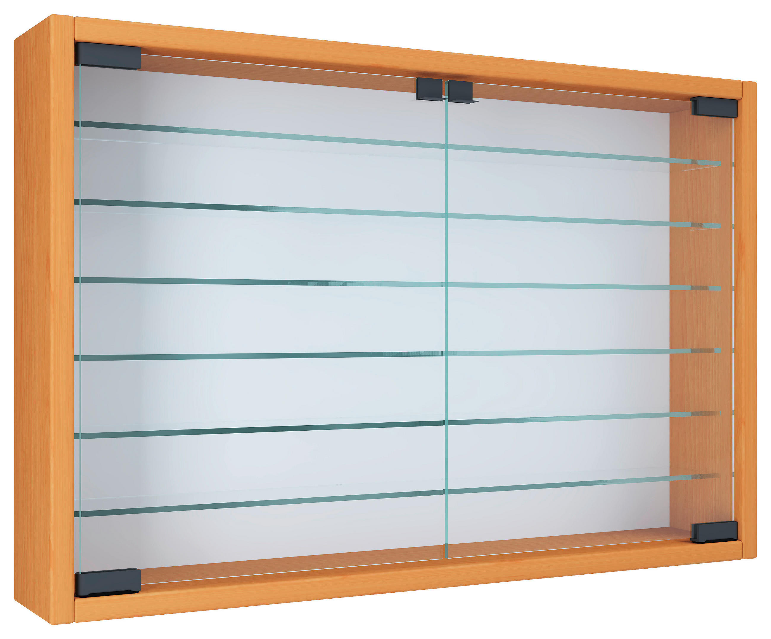 HÄNGEVITRINE  in Buchefarben  - Buchefarben, MODERN, Glas/Holzwerkstoff (60/40/10cm) - MID.YOU