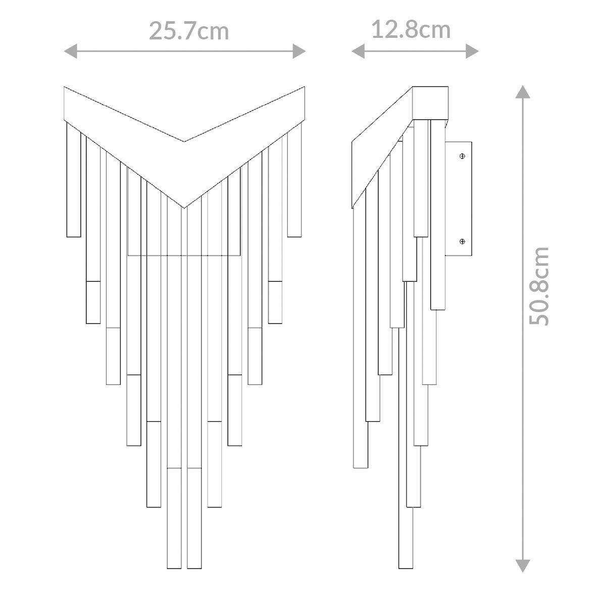 LED-WANDLEUCHTE    - Schwarz, Design, Kunststoff/Metall (50,8/25,7/12,8cm) - Elstead Lighting