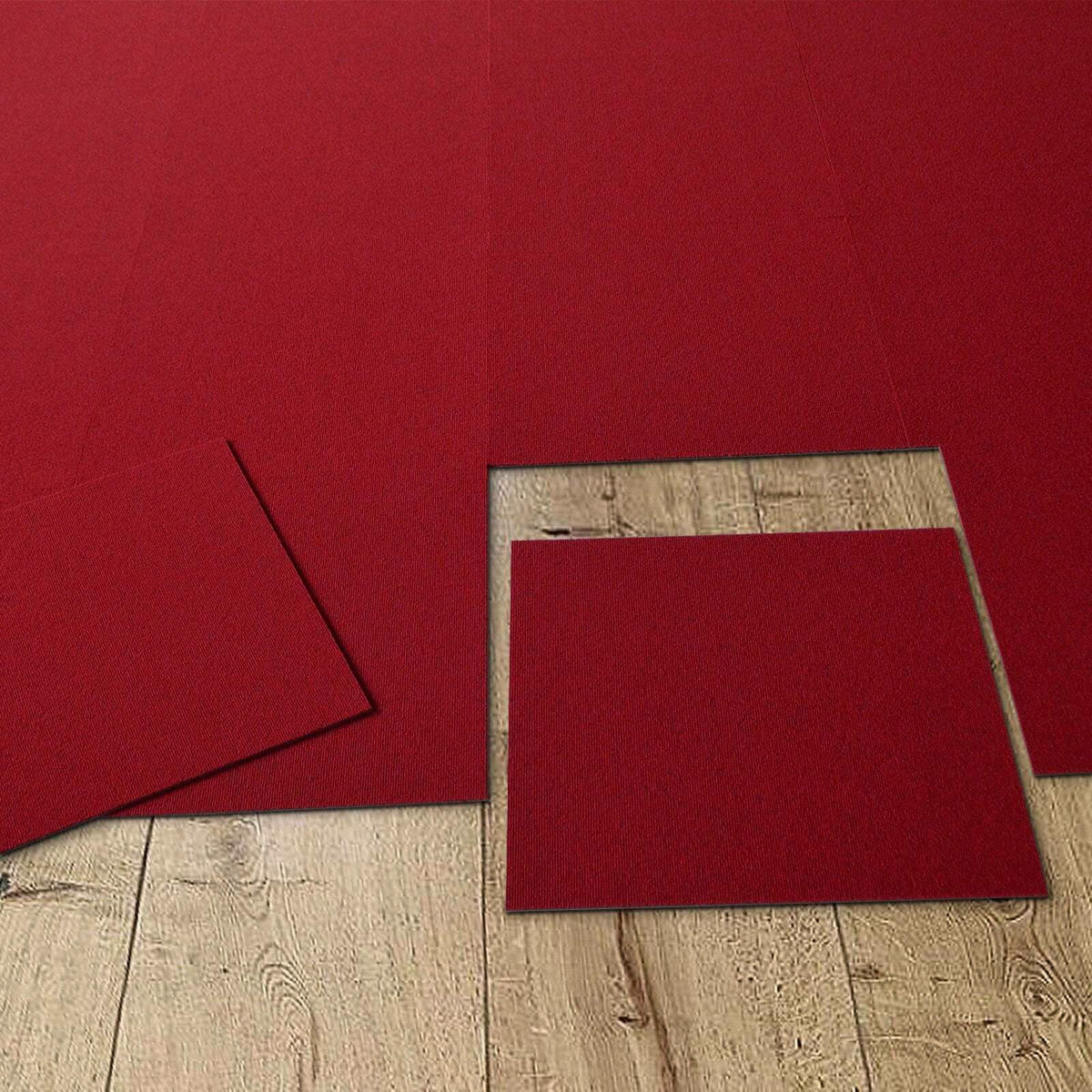 TEPPICHFLIESE - Rot, Basics, Kunststoff/Textil (50/50cm) - Esposa
