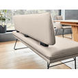 SITZBANK in Metall, Textil Creme, Schwarz  - Creme/Schwarz, Design, Textil/Metall (195/91/65cm) - Dieter Knoll