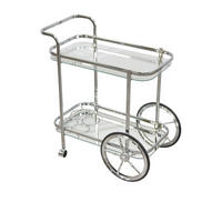 SERVIERWAGEN Chromfarben  - Chromfarben, Design, Glas/Metall (38/73/74cm) - MID.YOU