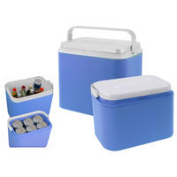 KÜHLBOX Blau, Weiß 24/10 L  - Blau/Weiß, Basics, Kunststoff